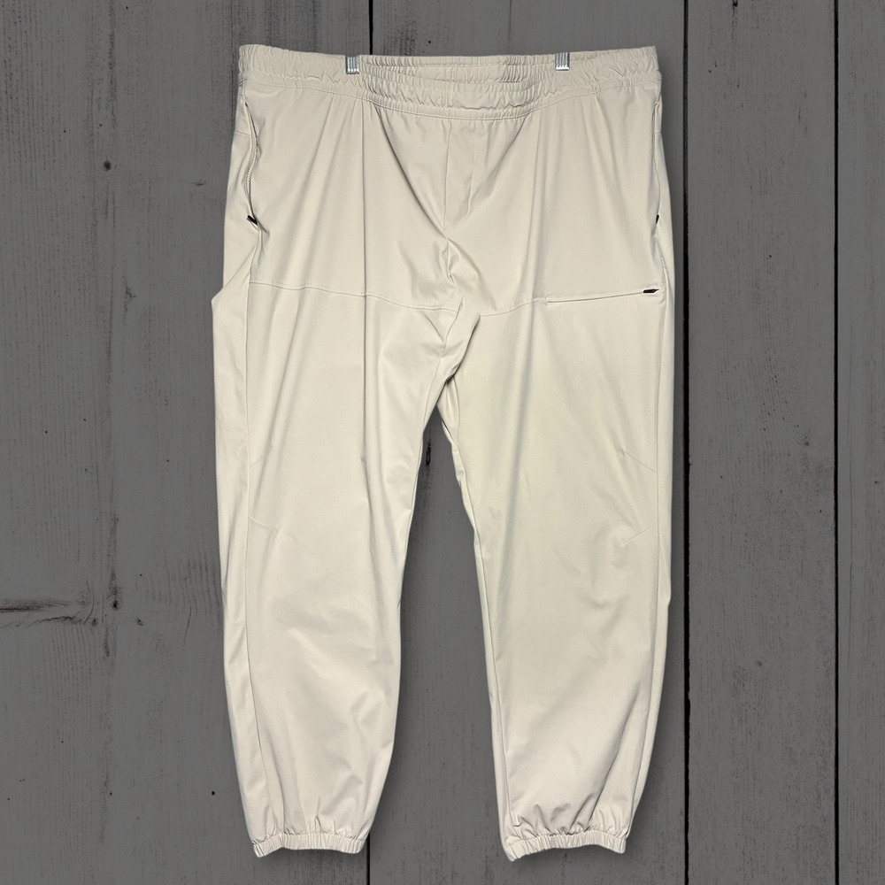 EUC All In Motion Beige Jogger Pants Recycled Polyester Tech Athleisure Mens XXL